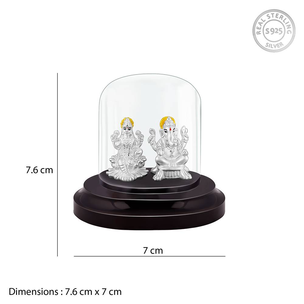 Giva 925 Silver Ekadant & Lakshmi Idols : ID044