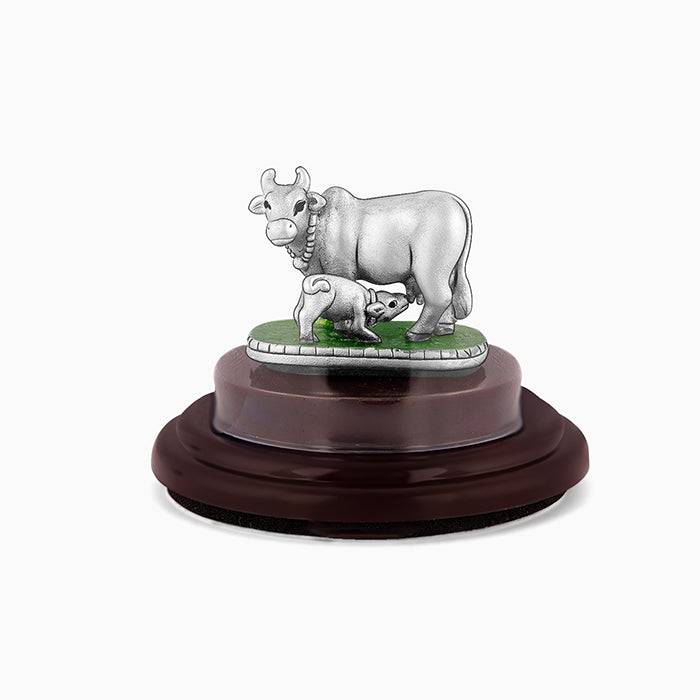 Giva 925 Silver Surabhi Kamadhenu Idol| Gifts For Family & Friends | With Certificate Of A : ID051