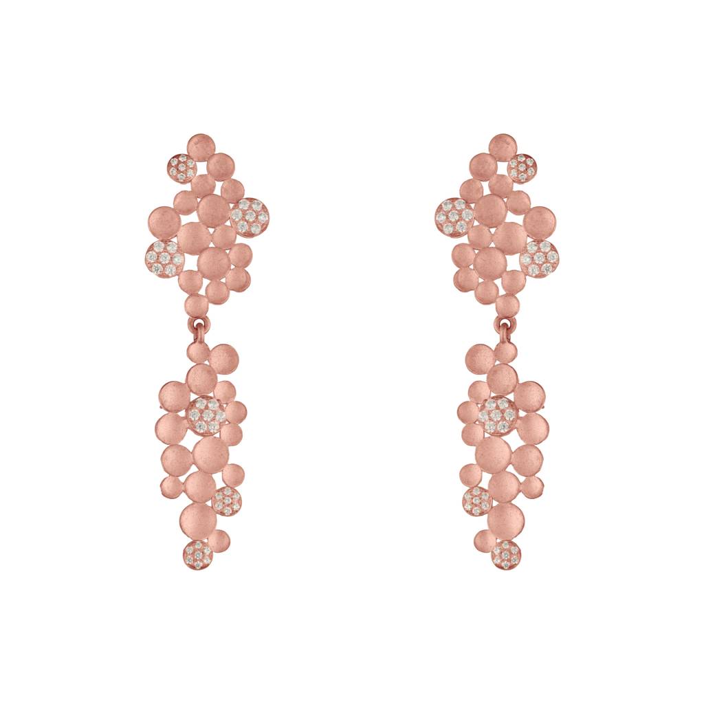 Genie Rose Gold Dangle Earrings In 925 Silver : IJER016