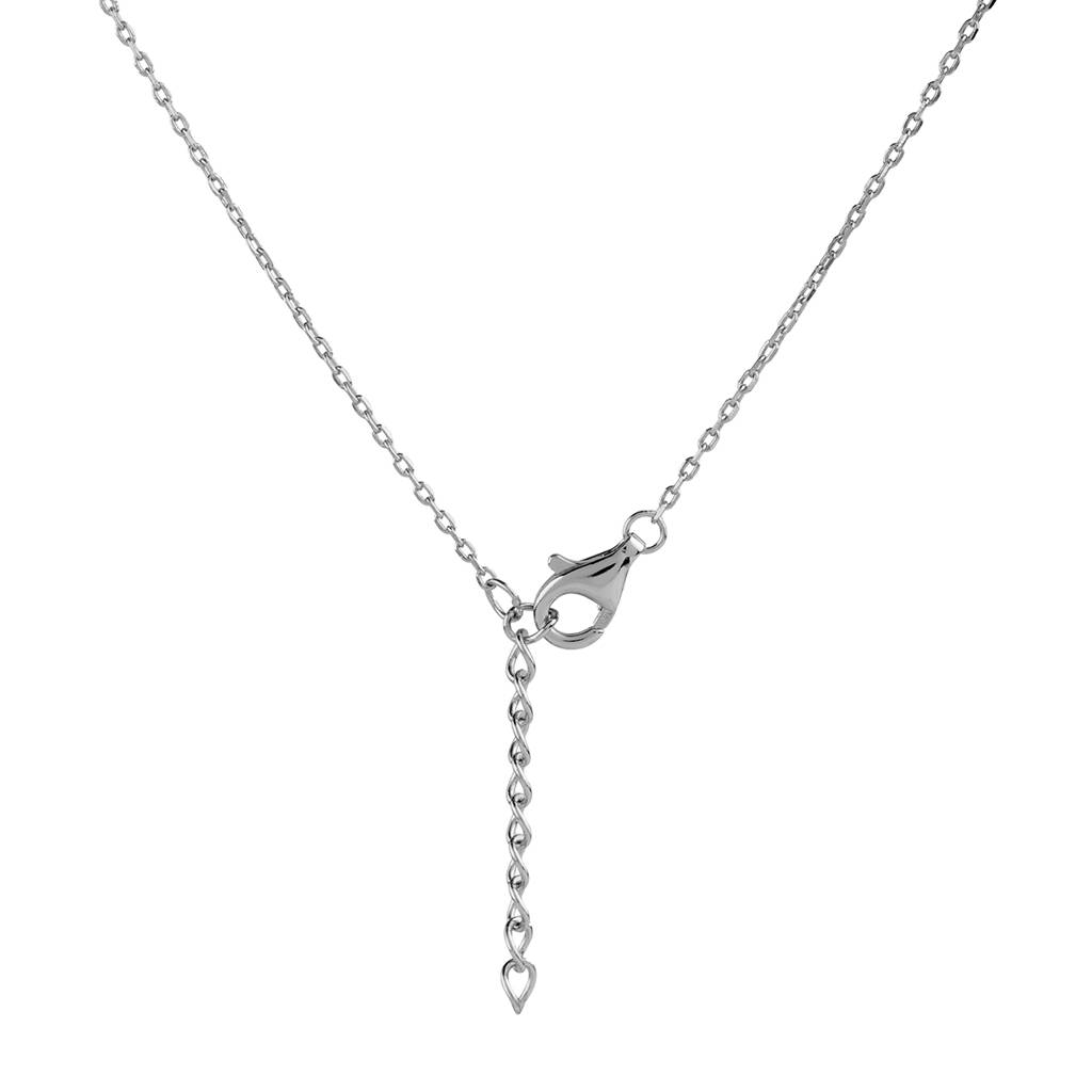 Rosetta Baguette White Necklace In 925 Sterling Silver : IJNK078(s)