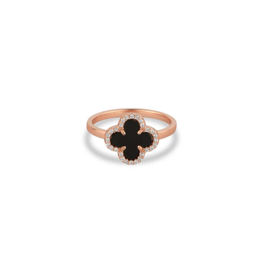 Alice Black Onyx Ring In 925 Silver By Halki Fulki : IJRN002