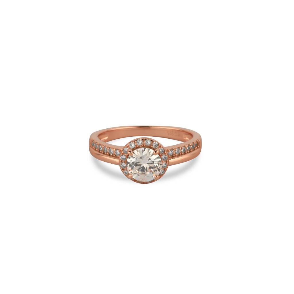 Tiana Rose Gold Proposal Ring In 925 Silver : IJRN004