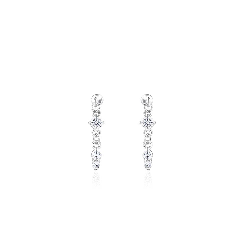 Triple Stone Dangler Earrings : ILER1763