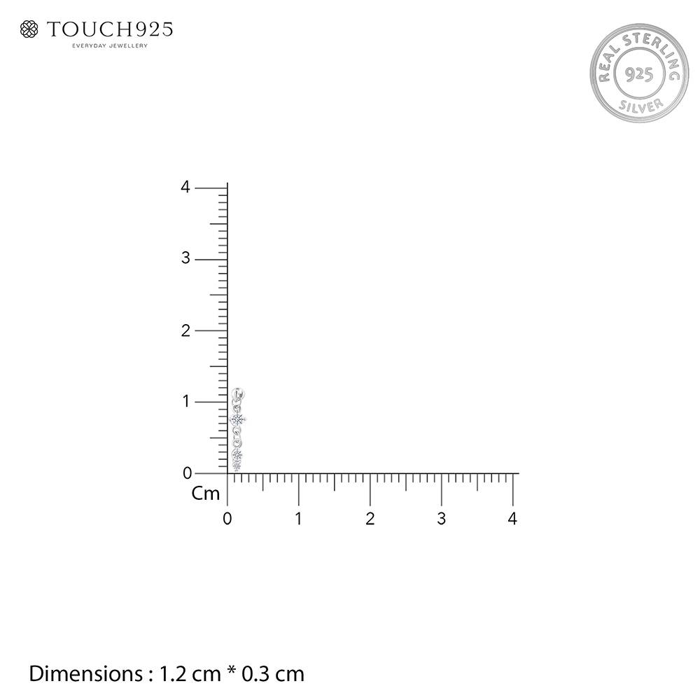 Triple Stone Dangler Earrings : ILER1763