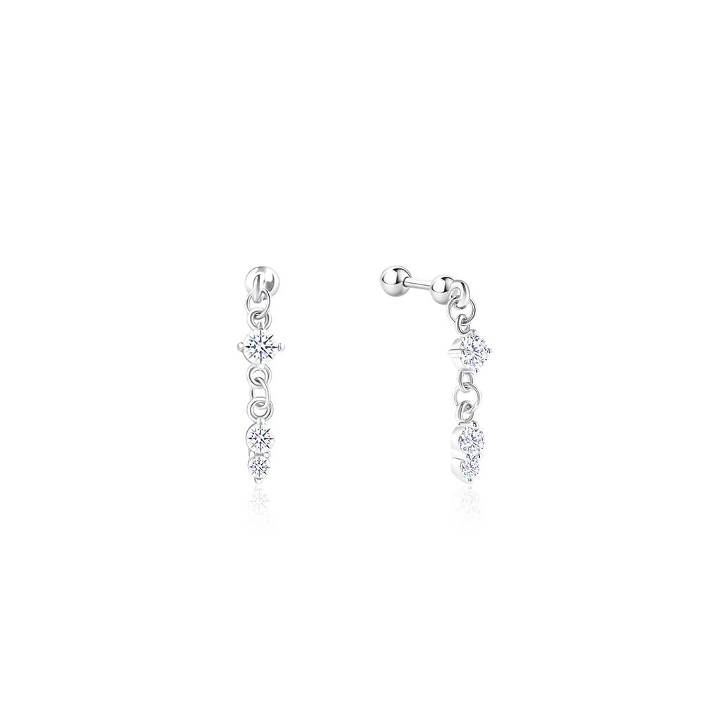 Triple Stone Dangler Earrings : ILER1763