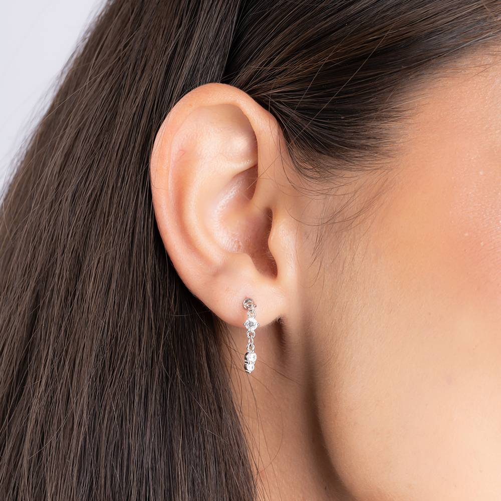 Triple Stone Dangler Earrings : ILER1763