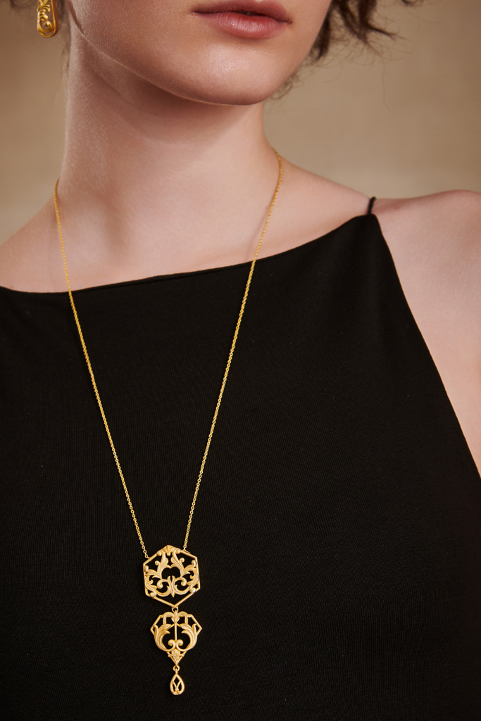 Filigree Finesse Long Necklace Set : SMRCST06