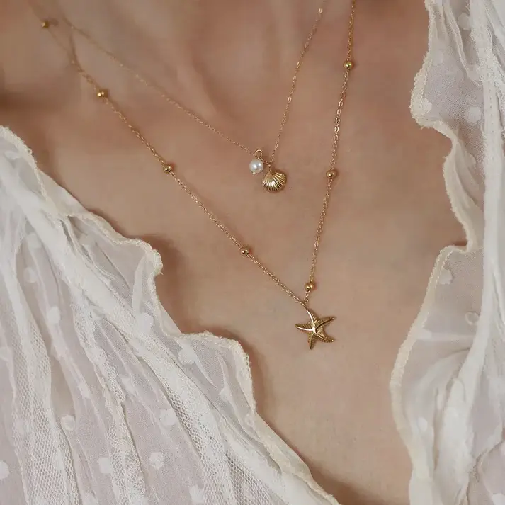Multi-Layer Beach Necklace : NC0802