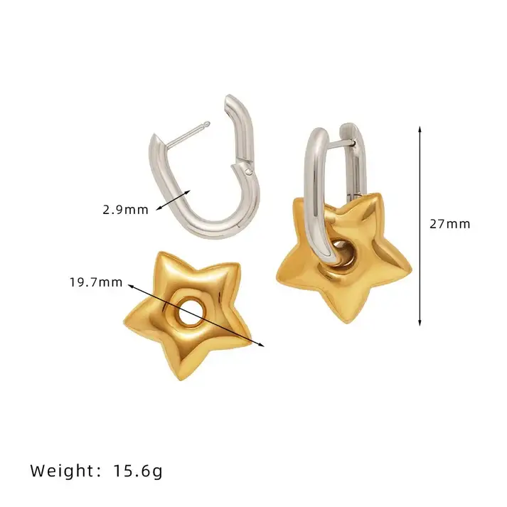 Y2K Star Drop Earring : NC0816