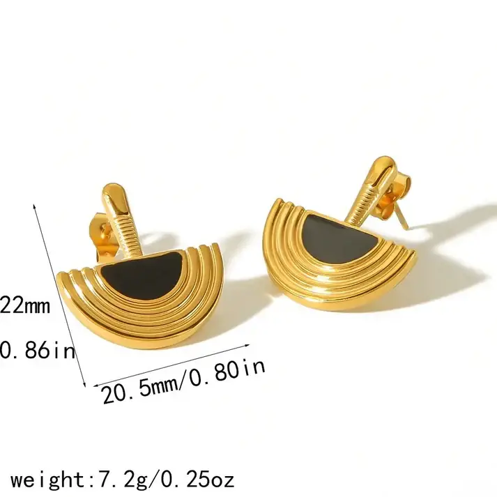 Classical Retro Black Earrings : NC0817