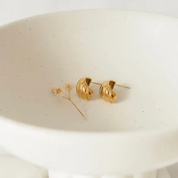 Everyday Half Croissant Earrings : EAR023