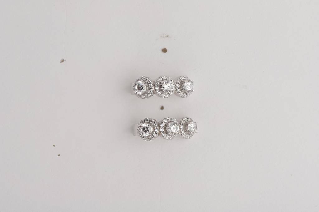 925 Sterling Silver Swiss Zirconia Hoop Noelle Earring With Screw Back Gift For Women And Girls : CSWZHDE9
