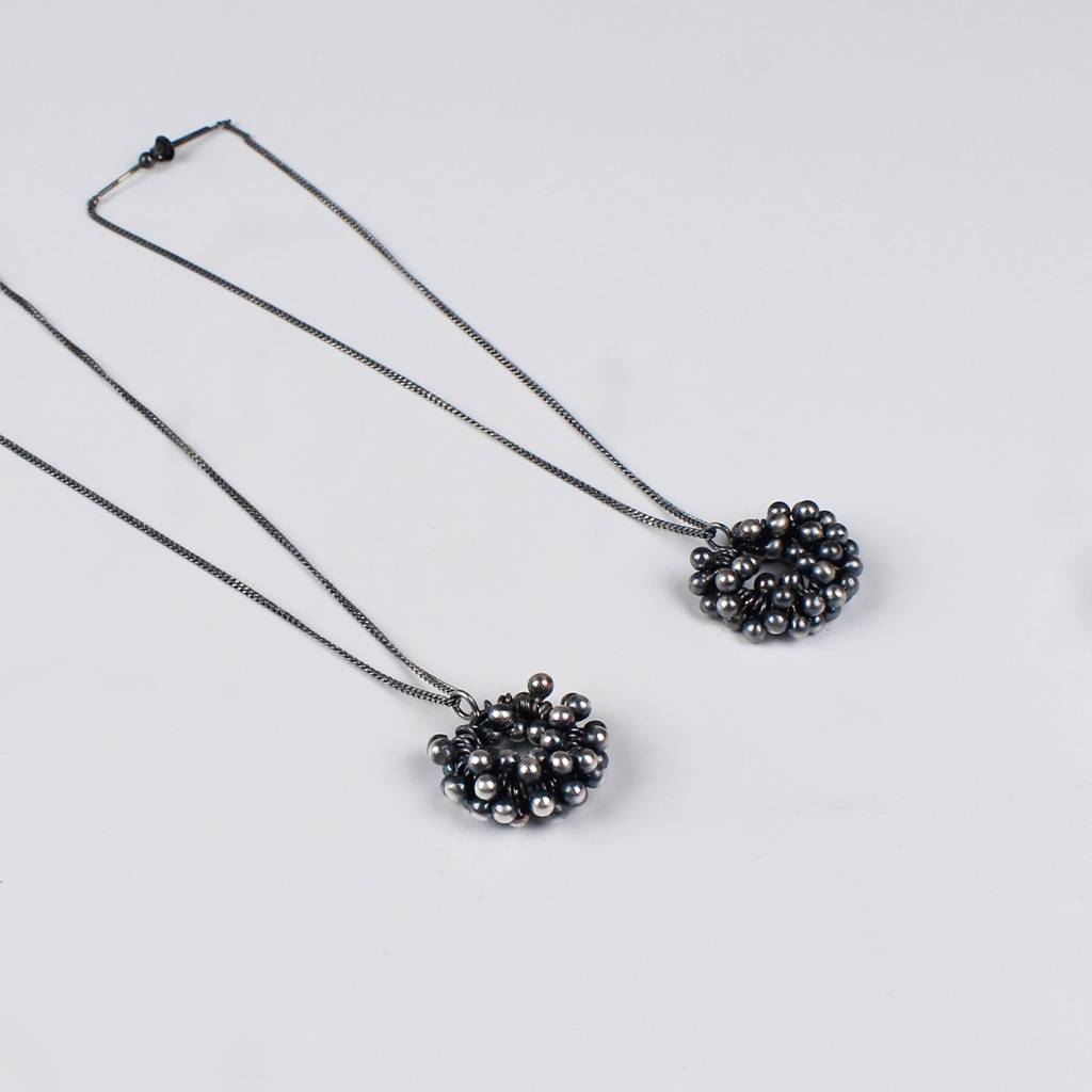 Kashmir Dejhoor Earring : Ghugroo , Oxidized Silver Finish : Silver_Ghungroo_Dejhoor