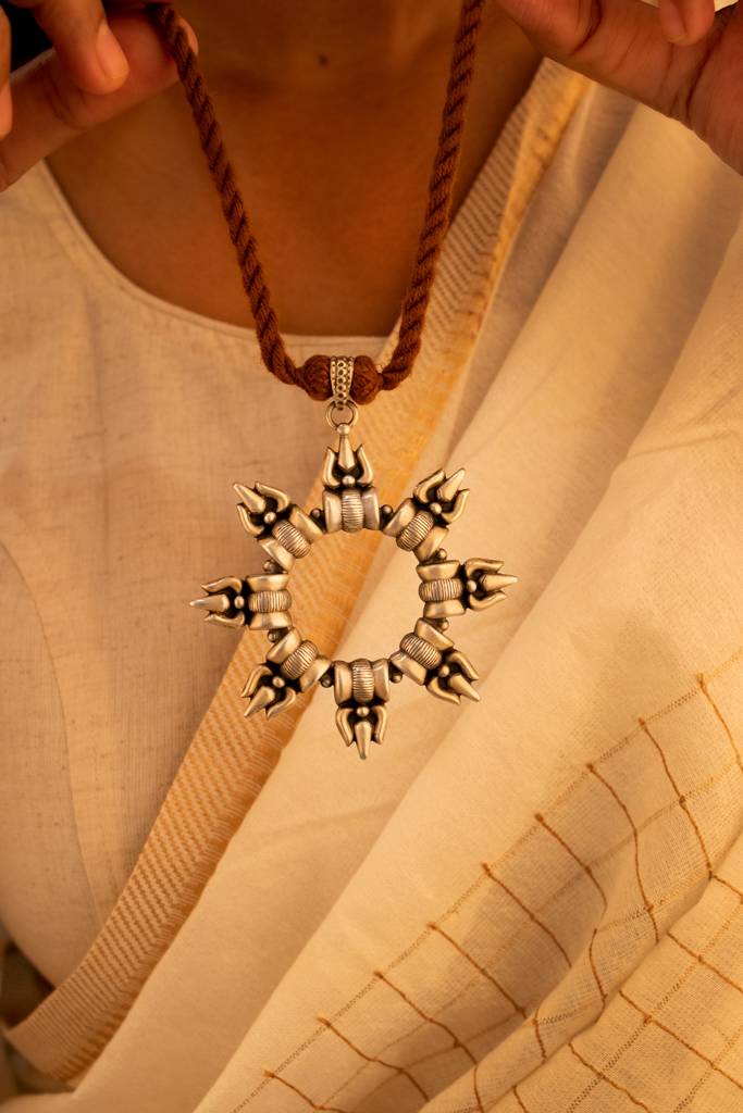 Anvaya Trishul Statement Shiva Necklace : SN2035