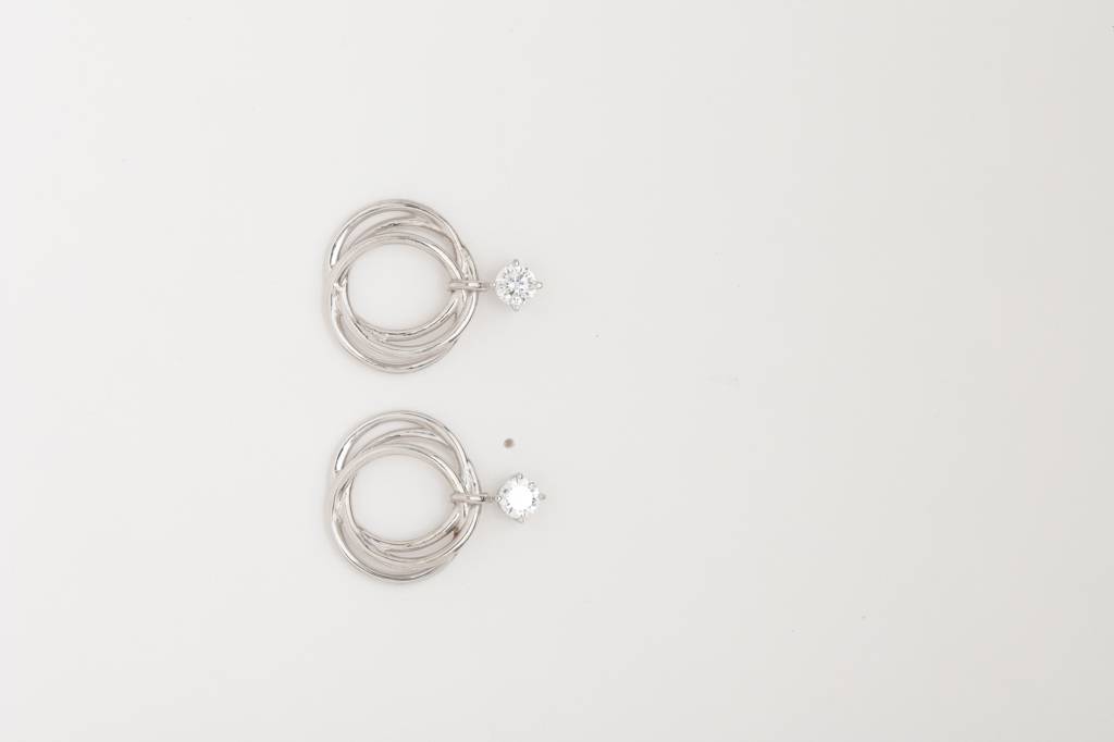 925 Sterling Silver Swiss Zirconia Dangle & Drop Mavis Earring With Screw Back Gift For Women And Girls : CSWZHDE21