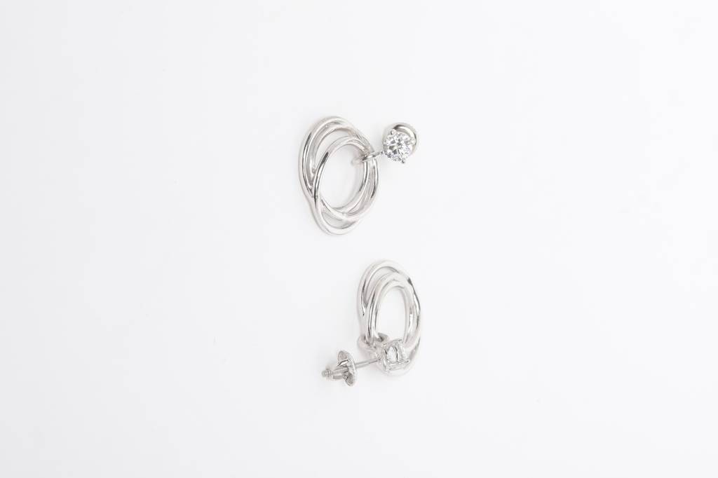 925 Sterling Silver Swiss Zirconia Dangle & Drop Mavis Earring With Screw Back Gift For Women And Girls : CSWZHDE21