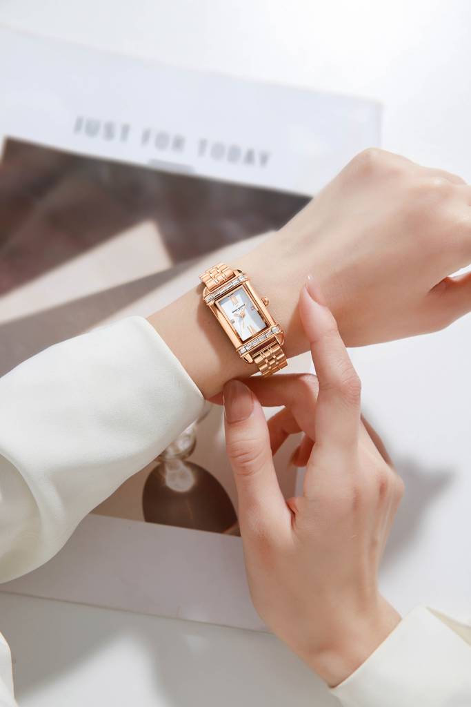 Daniel Hechter Paris Louvre Collection Square Dial Watch For Women With Roman Indices And Stainless Steel Strap-D : DHW2006-22