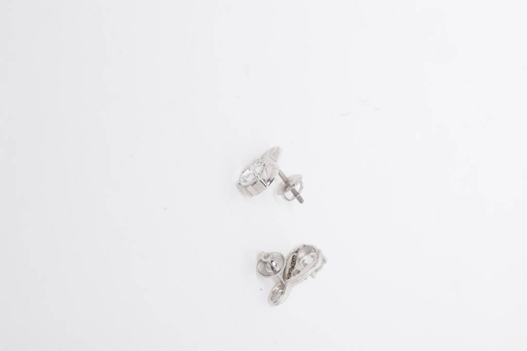 925 Sterling Silver Swiss Zirconia Stud Eloise Earring With Screw Back Gift For Women And Girls : CSWZHDE3