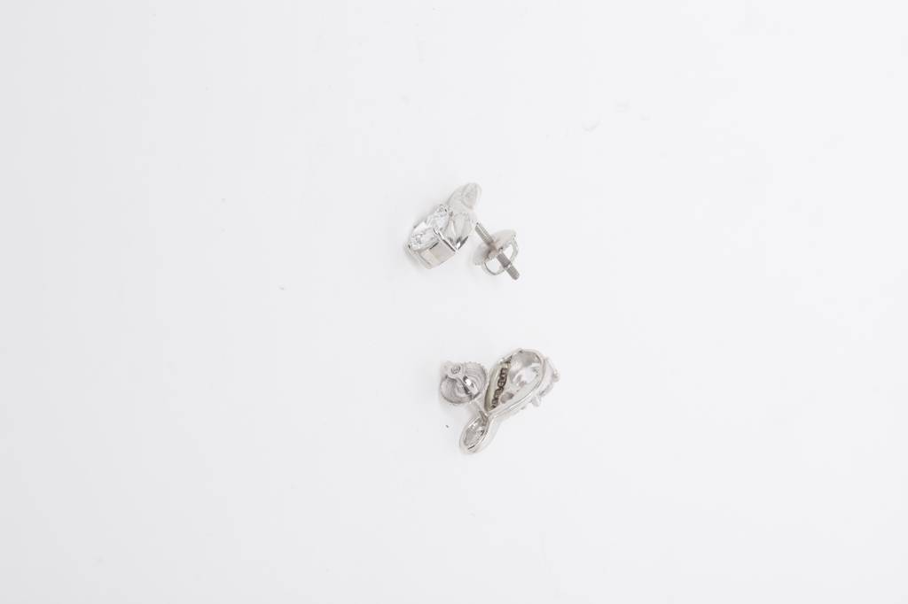 925 Sterling Silver Swiss Zirconia Stud Eloise Earring With Screw Back Gift For Women And Girls : CSWZHDE3