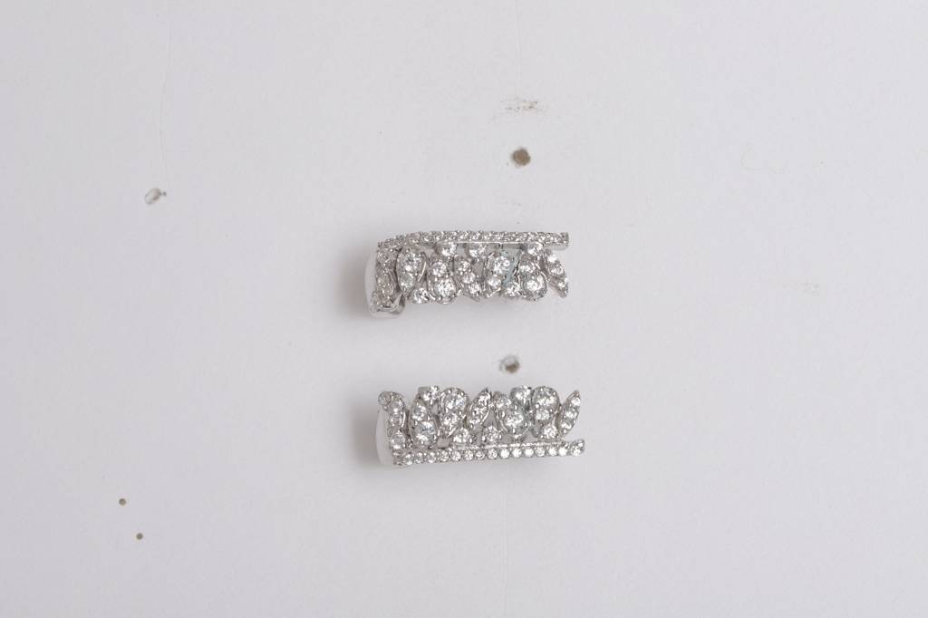 925 Sterling Silver Swiss Zirconia Hoop Liana Earring With Screw Back Gift For Women And Girls : CSWZHDE12
