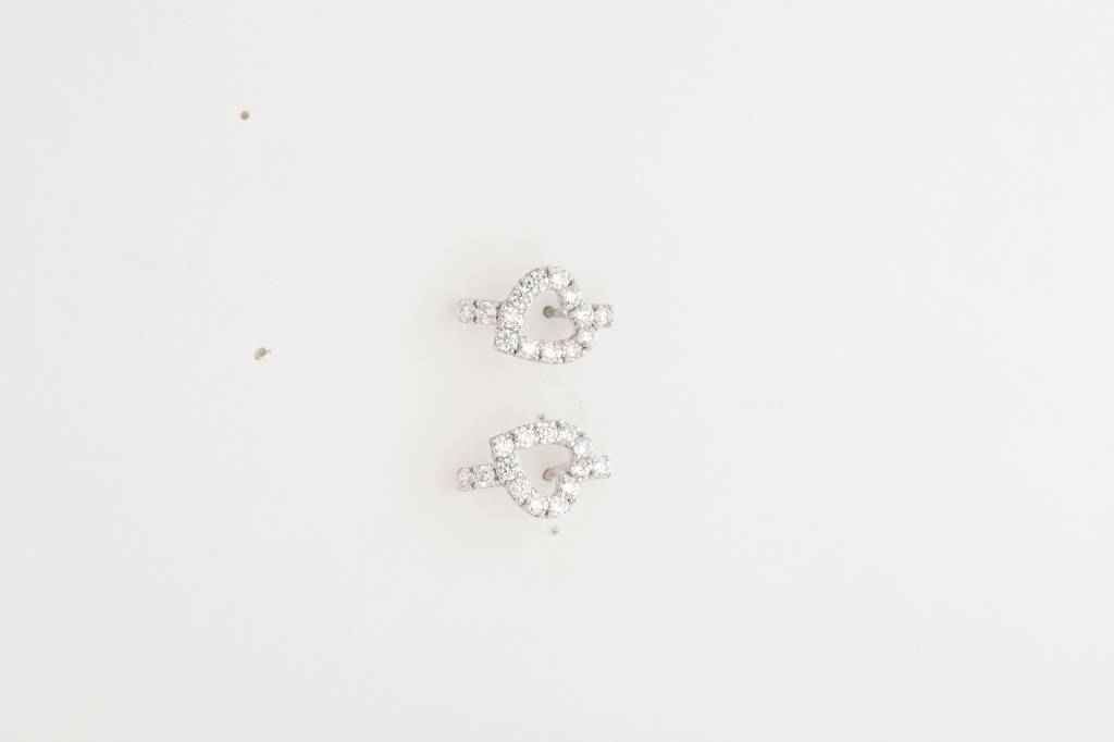 925 Sterling Silver Swiss Zirconia Hoop Belle Earring With Screw Back Gift For Women And Girls : CSWZHDE20