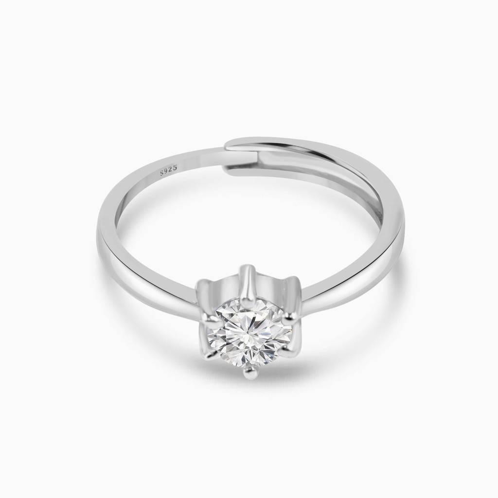 Classic Zircon Studded Adjustable Ring : RG007