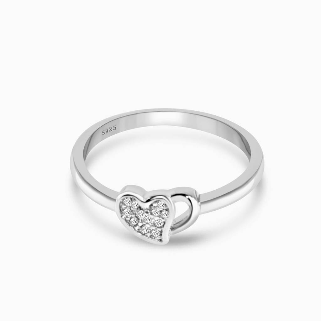 Heart Sterling Silver Adjustable Ring : RG010