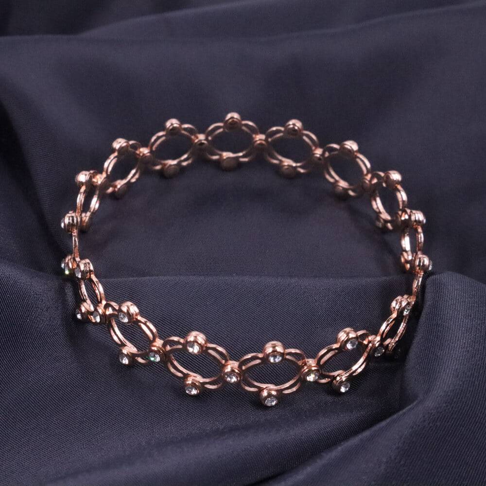 Rose Gold Supple Bracelet Ring : BG008-RoseGoldSuppleBraceletRing