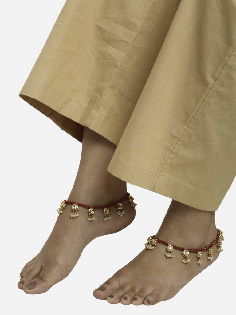 Red Anklets (Set Of 2) : RUBYM89