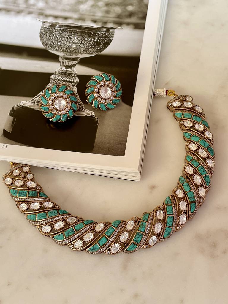 Kaia Turquoise Necklace Set : NK246