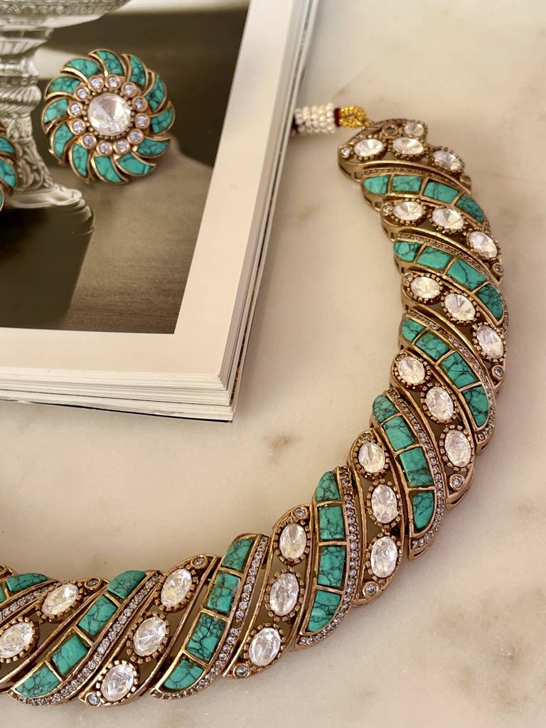 Kaia Turquoise Necklace Set : NK246