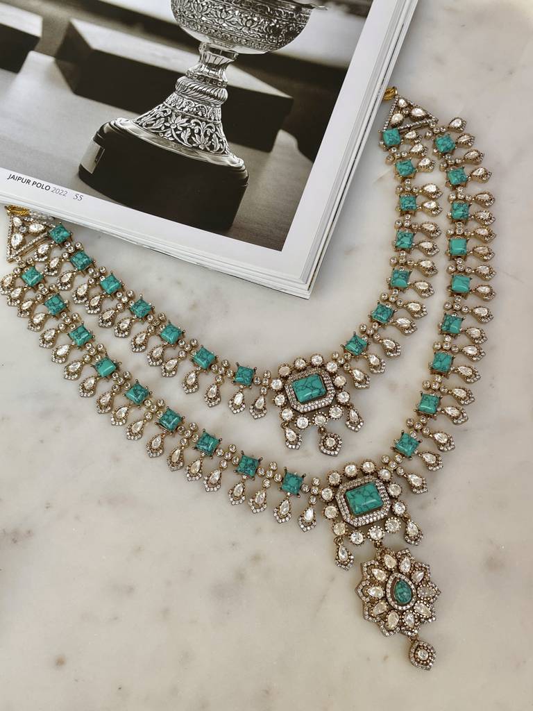 Swara Turquoise Necklace Set : NK261