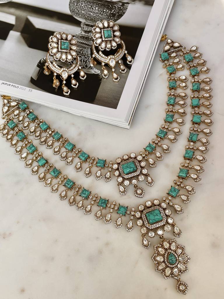 Swara Turquoise Necklace Set : NK261