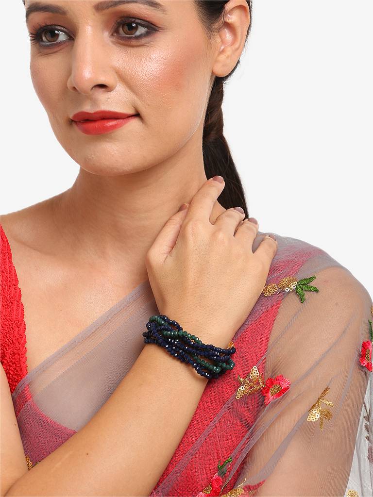 Blue And Green Bracelet : RUBYM109