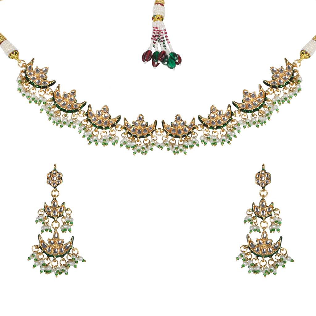 Ariana Kundan Choker Set With Earrings : RMQJ0215