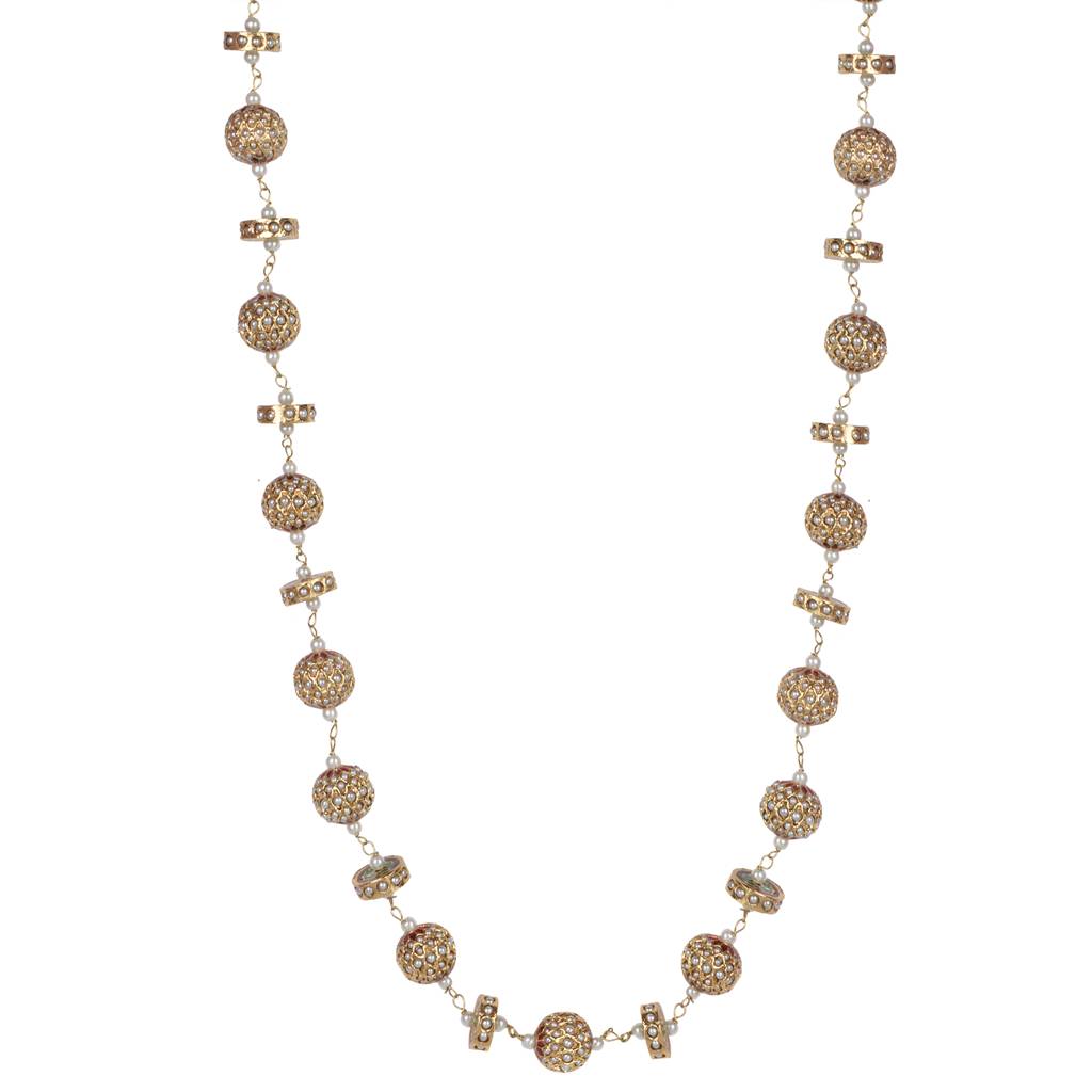 Timeless Single-Line Sona Moti Necklace : RMQJ0241