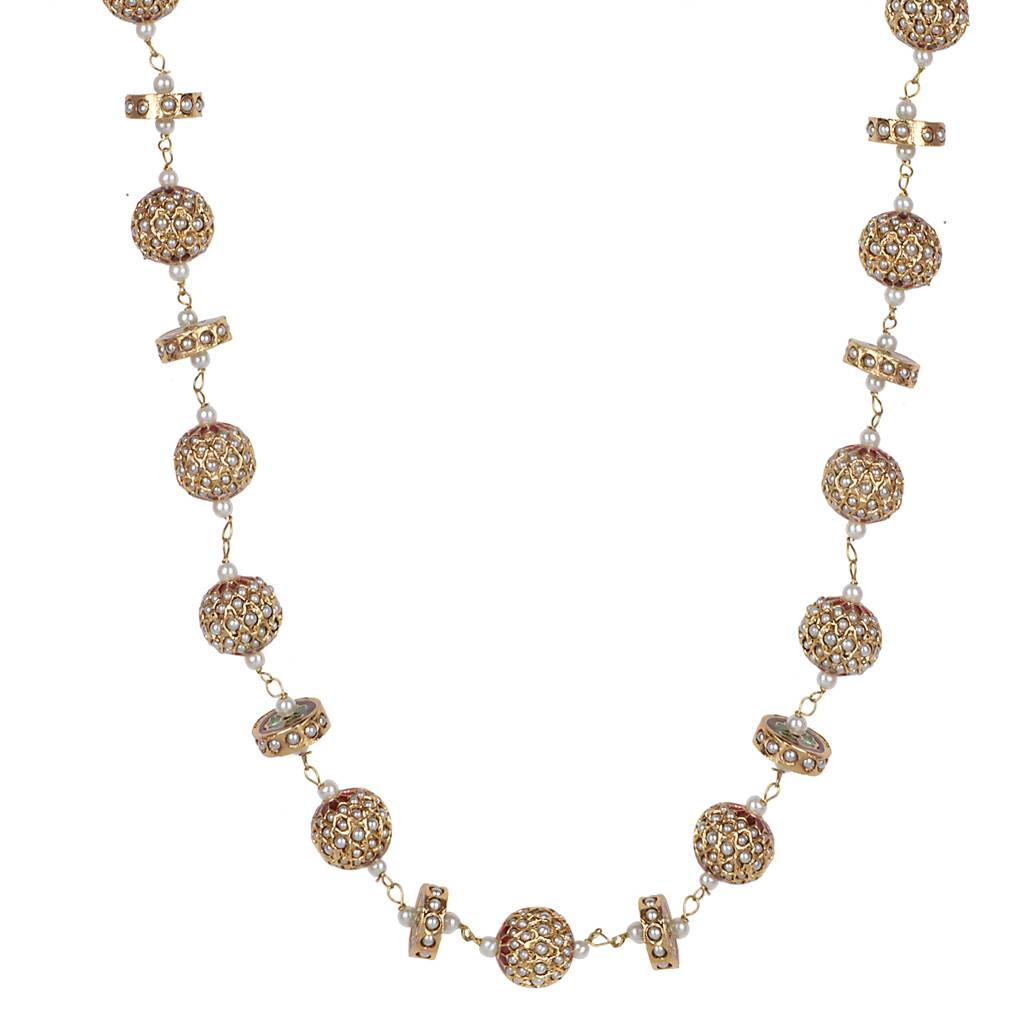 Timeless Single-Line Sona Moti Necklace : RMQJ0241