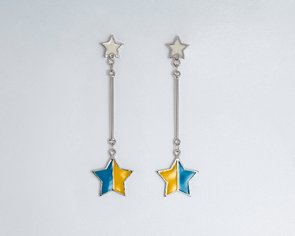 Pluto - Starcharm Drop Earrings : Pluto-StarcharmDropEarrings