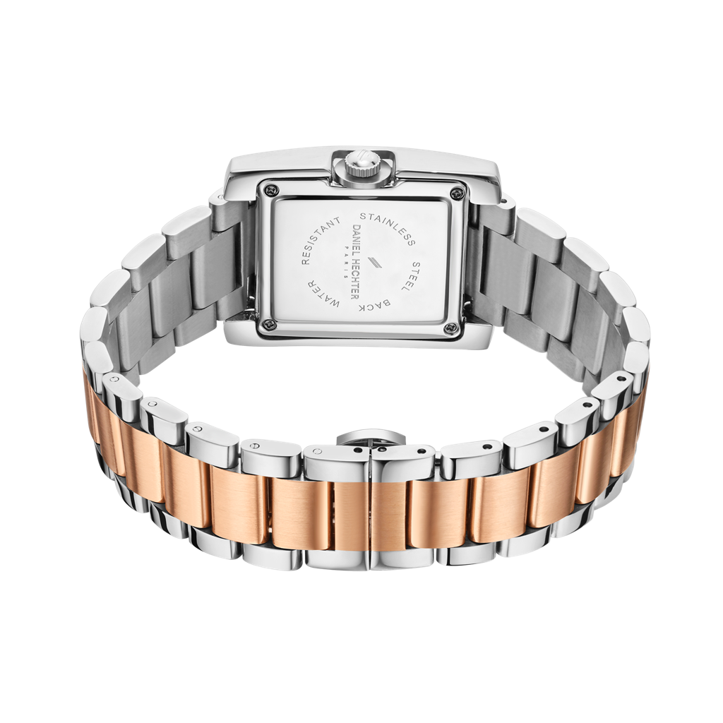 Daniel Hechter Paris Opera Collection Square Dial Watch For Women With Roman Indices And Stainless Steel Strap-Dh : DHW2004-22