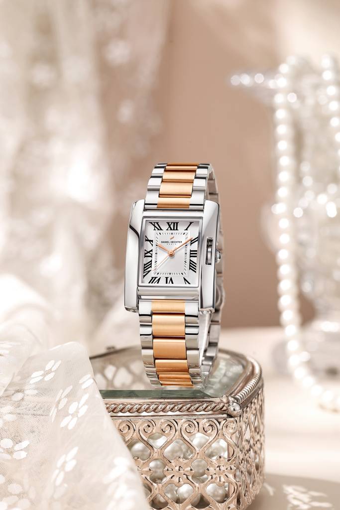 Daniel Hechter Paris Opera Collection Square Dial Watch For Women With Roman Indices And Stainless Steel Strap-Dh : DHW2004-22