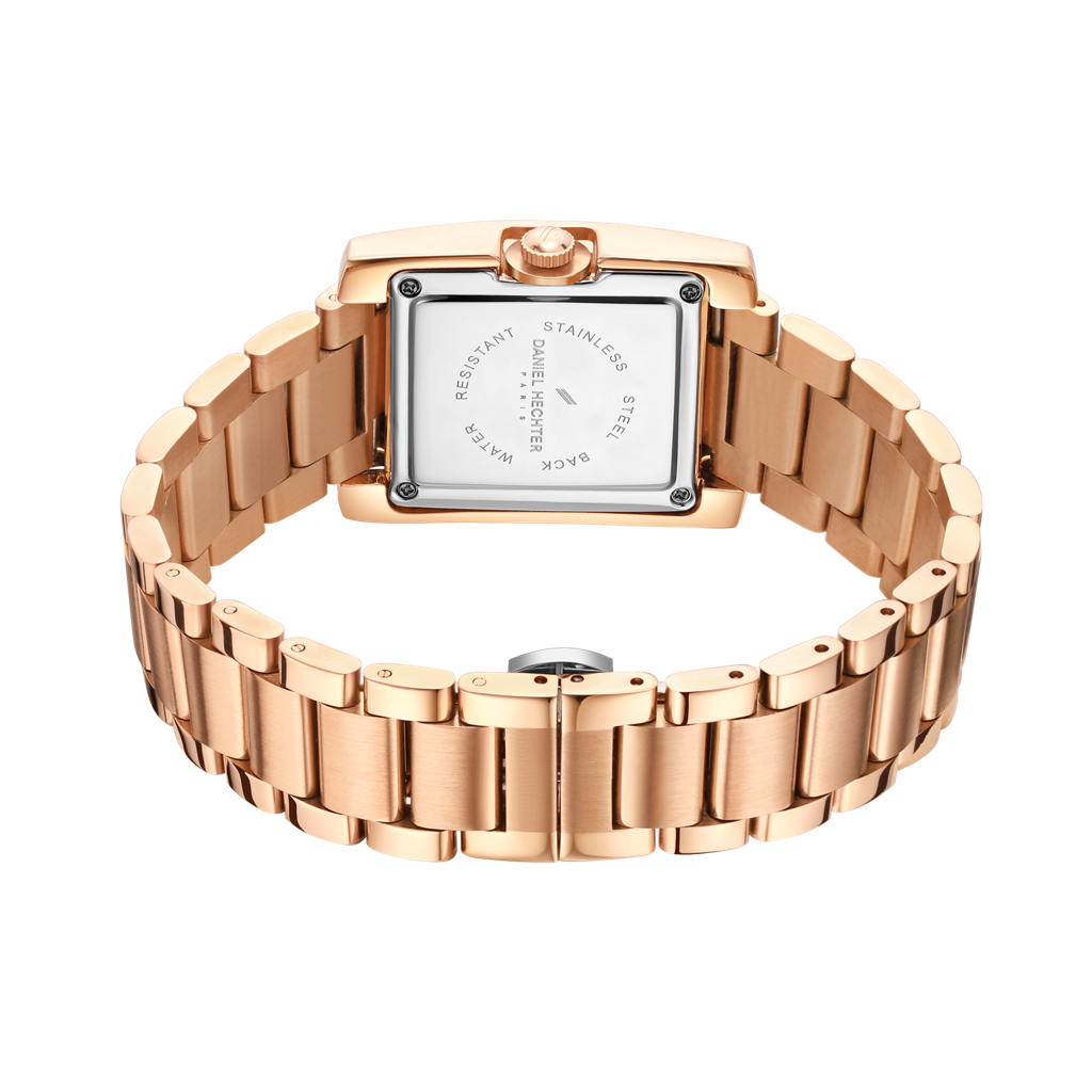 Daniel Hechter Paris Opera Collection Square Dial Watch For Women With Roman Indices And Stainless Steel Strap-Dh : DHW2004-33