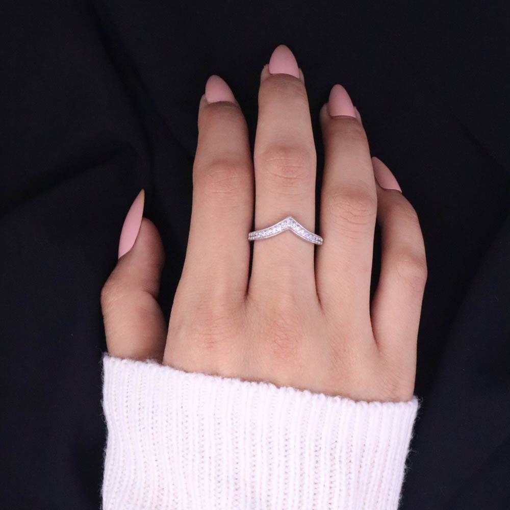 Single Line Crown Silver Adjustable Ring : RG024