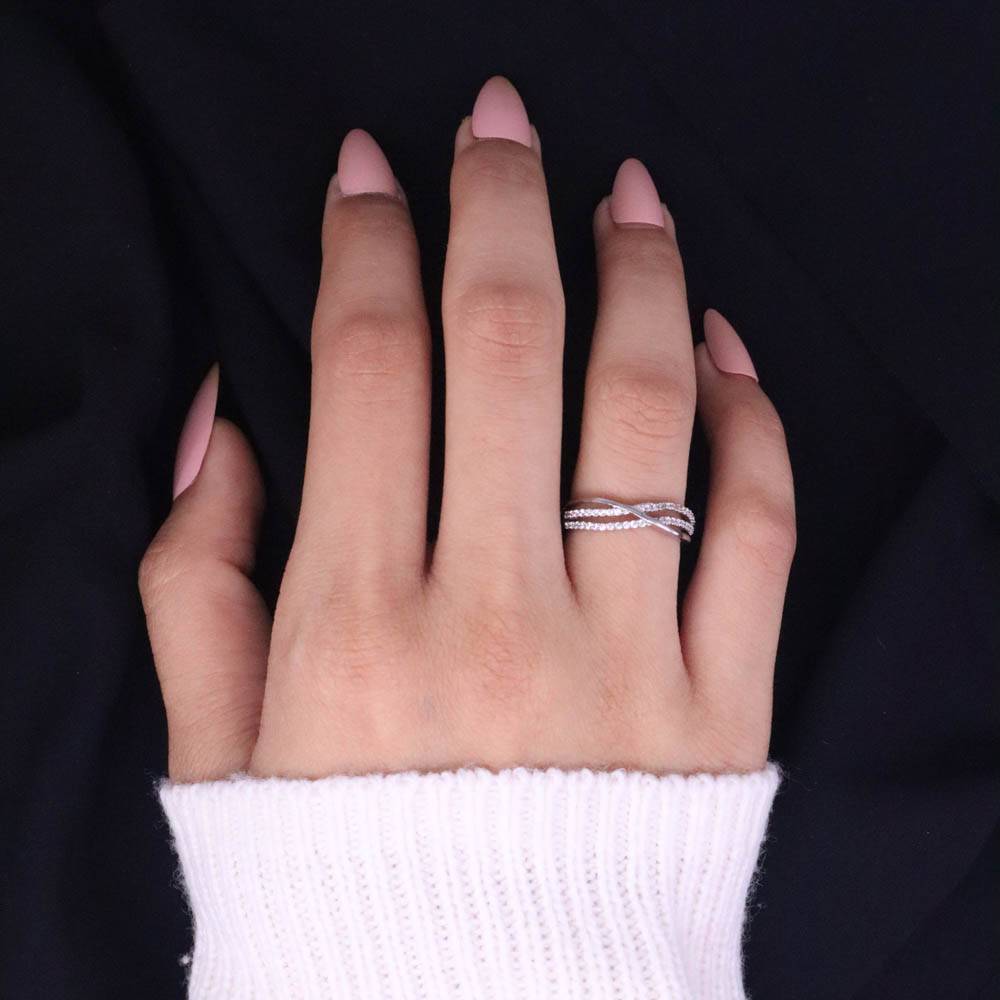 Twisted Double Line Adjustable Ring : RG033