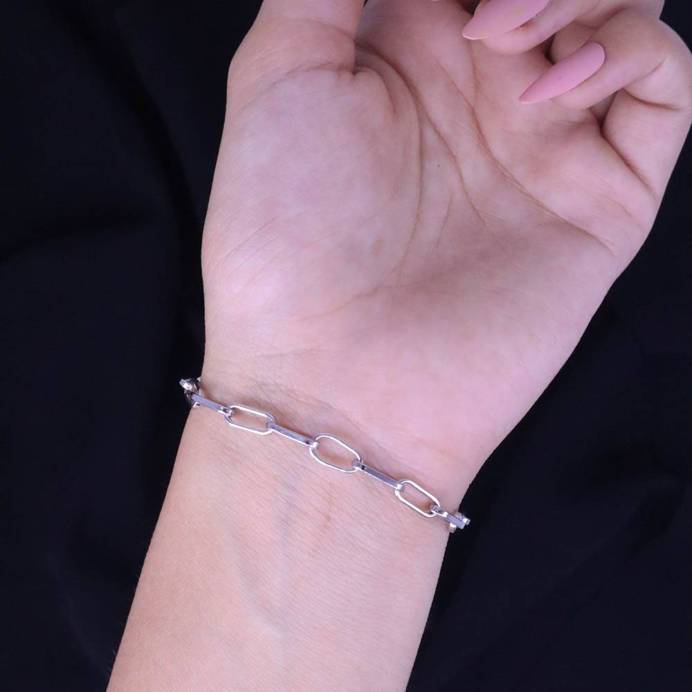 Sterling Silver Minimal Chain Bracelet : BG011-SterlingSilverMinimalChainBracelet