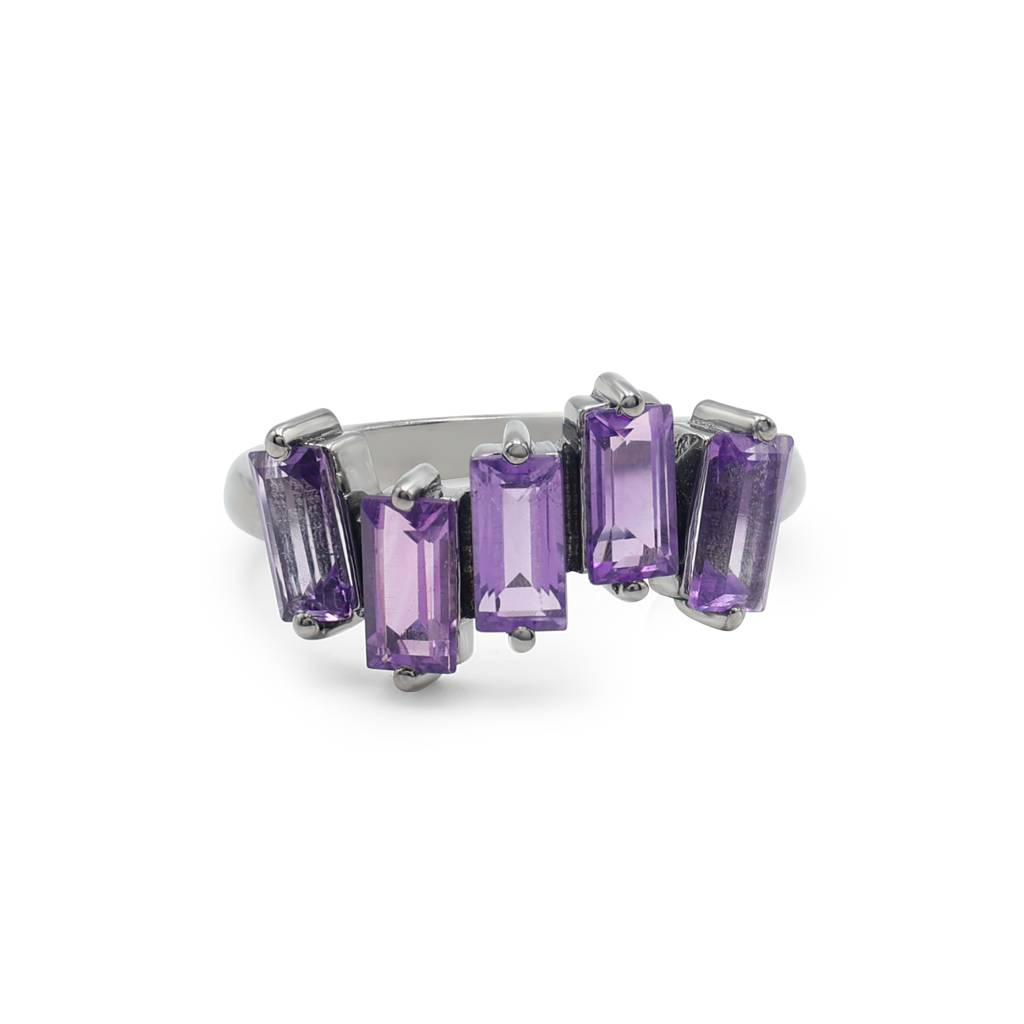 Amethyst Baguette Designer Ring : R2967(A)