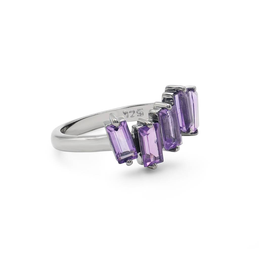 Amethyst Baguette Designer Ring : R2967(A)