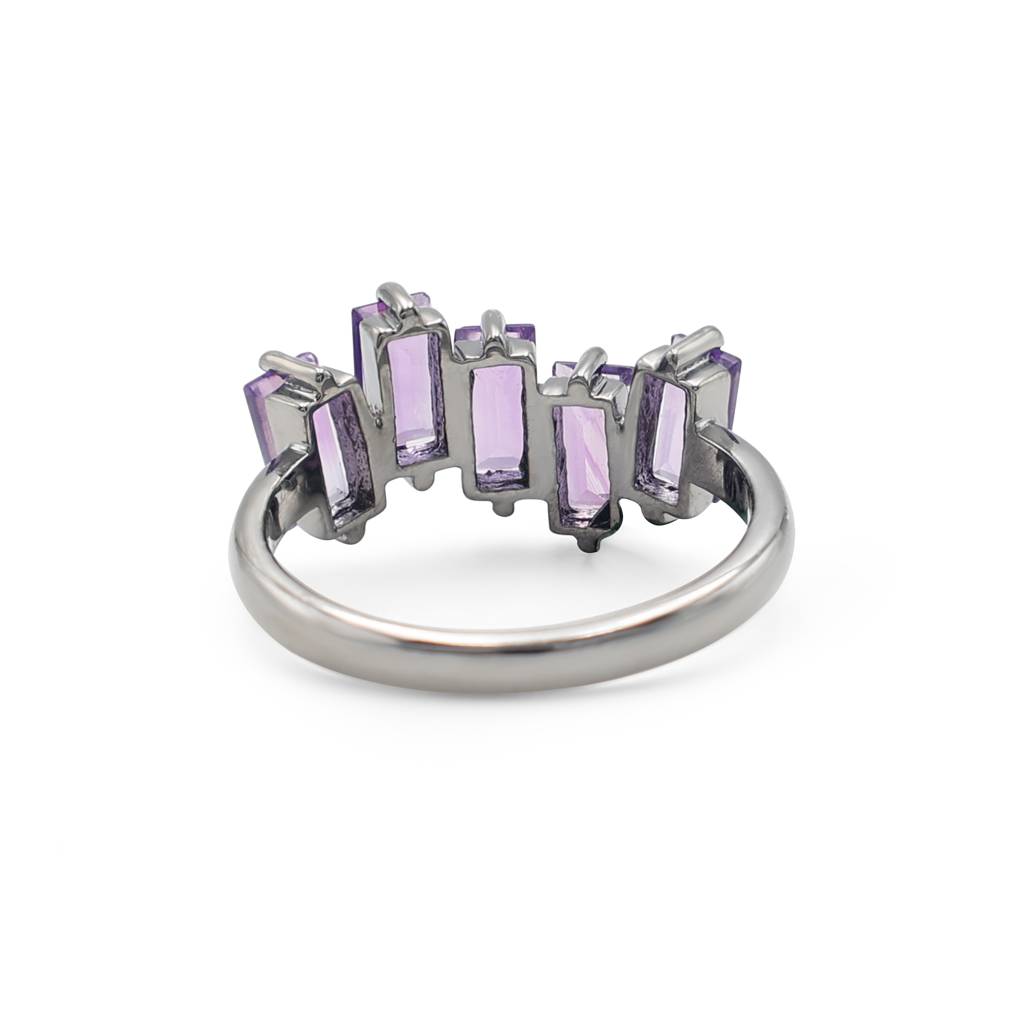 Amethyst Baguette Designer Ring : R2967(A)