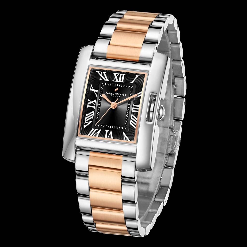 Daniel Hechter Paris Opera Collection Square Dial Watch For Women With Roman Indices And Stainless Steel Strap-Dh : DHW2004-55