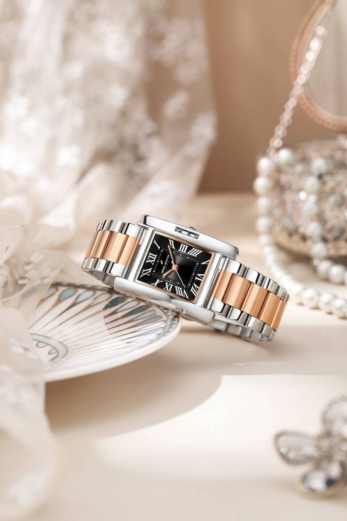 Daniel Hechter Paris Opera Collection Square Dial Watch For Women With Roman Indices And Stainless Steel Strap-Dh : DHW2004-55