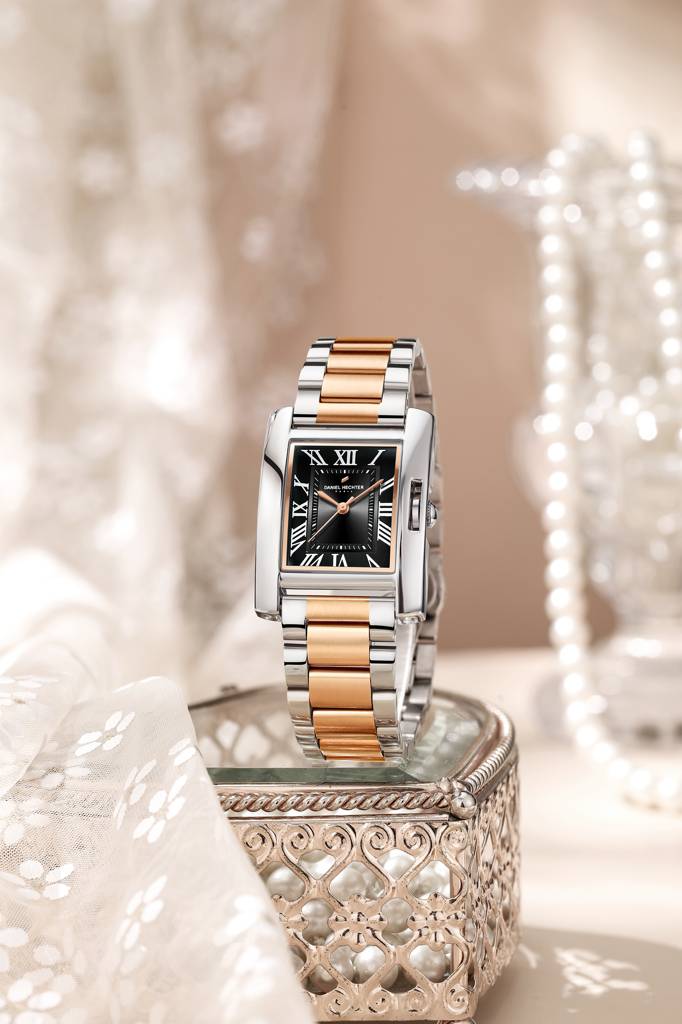 Daniel Hechter Paris Opera Collection Square Dial Watch For Women With Roman Indices And Stainless Steel Strap-Dh : DHW2004-55